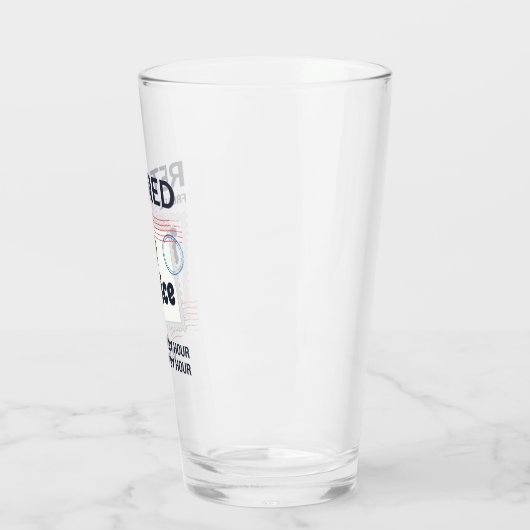 Postarbeiterruhestand Mailman Funny Glas (Links)