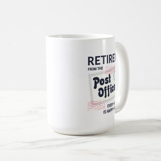 Postarbeiterruhestand Mailman Funny Kaffeetasse (VorderseiteRechts)