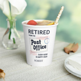 Postarbeiterruhestand Mailman Funny Pappbecher