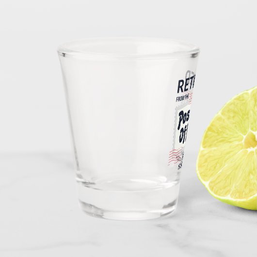 Postarbeiterruhestand Mailman Funny Schnapsglas (Links)