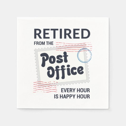 Postarbeiterruhestand Mailman Funny Serviette (Vorderseite)