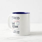 Postarbeiterruhestand Mailman Funny Zweifarbige Tasse (Vorderseite Links)