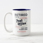 Postarbeiterruhestand Mailman Personalisierter Nam Zweifarbige Tasse (Links)