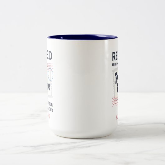 Postarbeiterruhestand Mailman Personalisierter Nam Zweifarbige Tasse (Mittel)