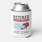 Postarbeiterruhestand Remüde Mailman Funny Gag Dosenkühler (Kanne Rückseite)