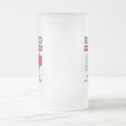 Postarbeiterruhestand Remüde Mailman Funny Gag Mattglas Bierglas (Mittel)