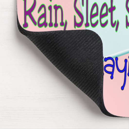 Postarbeitskraft-Regen-Hagelkörner-Schnee ", der Mousepad (Ecke)