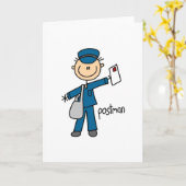 Postarbeitskraft-Strichmännchen-Karte Karte (Gelbe Blume)