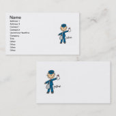 Postarbeitskraft-Strichmännchen Visitenkarte (Vorne/Hinten)