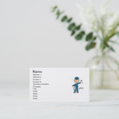 Postarbeitskraft-Strichmännchen Visitenkarte (Stehend Vorderseite)