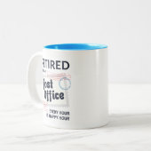 Postarbeitsrente Funny Personalisiert Zweifarbige Tasse (Vorderseite Links)