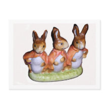 Postard - Flopsy, Mopsy und Cottontail