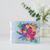 Postard fröhliche Blüte Postkarte (Stehend Vorderseite)