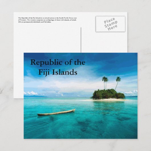 Postard Republik Fidschi Postkarte (Vorne/Hinten)