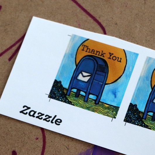 Postausgabe Quadratischer Aufkleber