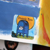 Postausgabe Quadratischer Aufkleber