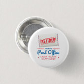 Postbeamter Ruhestand Postamt Personal Lustig Button (Vorne & Hinten)