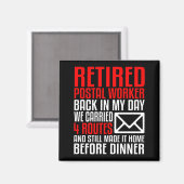 Postbeförderer - Altersrente Geschenk Funny Mail Magnet (Vorderseite/Rückseite)