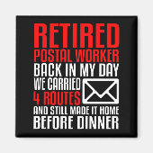 Postbeförderer - Altersrente Geschenk Funny Mail Magnet (Vorne)