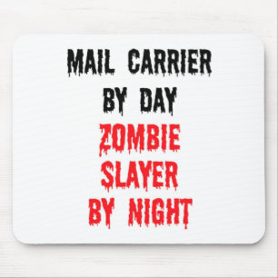 Postbeförderer bei Tag Zombie-Schicht nach Nacht Mousepad