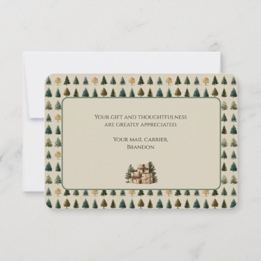 Postbeförderer-Ferien-Postfach Danke Karte (Rückseite)