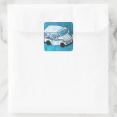 Postbeförderer Quadratischer Aufkleber (Tasche)