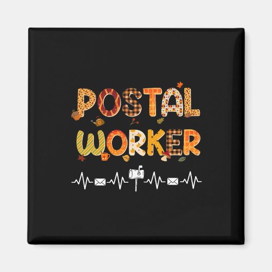 Postbote fällt Briefumschlag Herzschlag Postbote Magnet (Vorne)