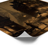 Postbote Zeichnung Paris Poster (Ecke)