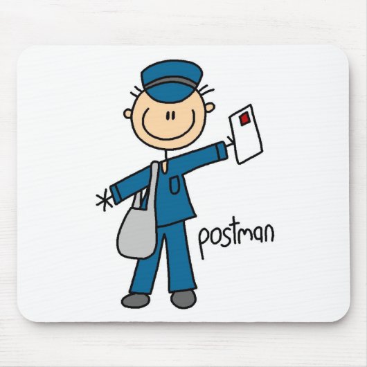 Postboten-Strichmännchen-Mauspad Mousepad (Vorne)