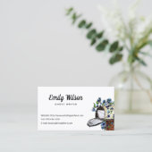 Postbox Art Custom White Business Cards Visitenkarte (Stehend Vorderseite)