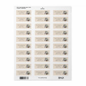 Postbox Art Skinny White Address Label (Vorne)