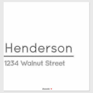 Postbox Decal White and Black Name Street Address Aufkleber