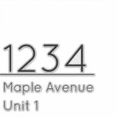 Postbox Decal White Black House Number Street Unit Aufkleber (Vorderseite)