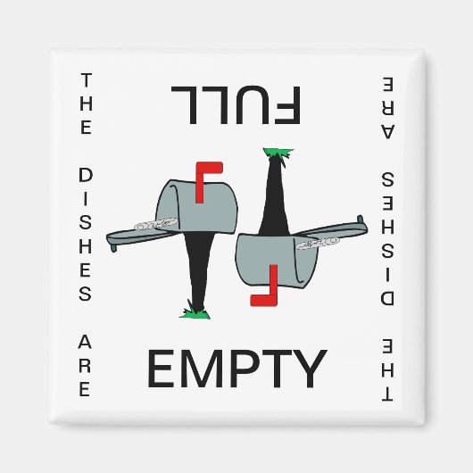 Postbox Leere Vollspülmaschine Magnet (Vorne)