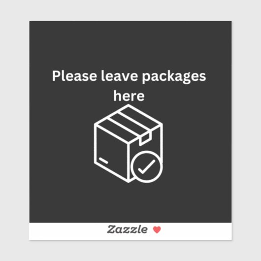 Postbox Parcel Aufkleber Schwarzer Hintergrund (Blatt)