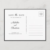 Postcar Save the Date modern horizontal Einladungspostkarte (Rückseite)