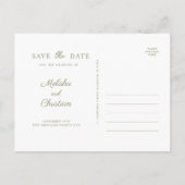 Postcar Save the Date modern horizontal Einladungspostkarte (Rückseite)