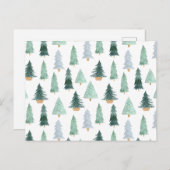 Postcard (10,8 x 14,2 cm) - Christmas Trees Briefk Postkarte (Vorne/Hinten)