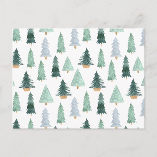 Postcard (10,8 x 14,2 cm) - Christmas Trees Briefk Postkarte (Vorderseite)