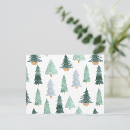 Postcard (10,8 x 14,2 cm) - Christmas Trees Briefk Postkarte