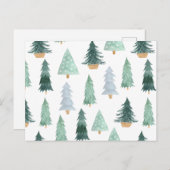 Postcard (10,8 x 14,2 cm) - Christmas Trees Briefk Postkarte (Vorne/Hinten)