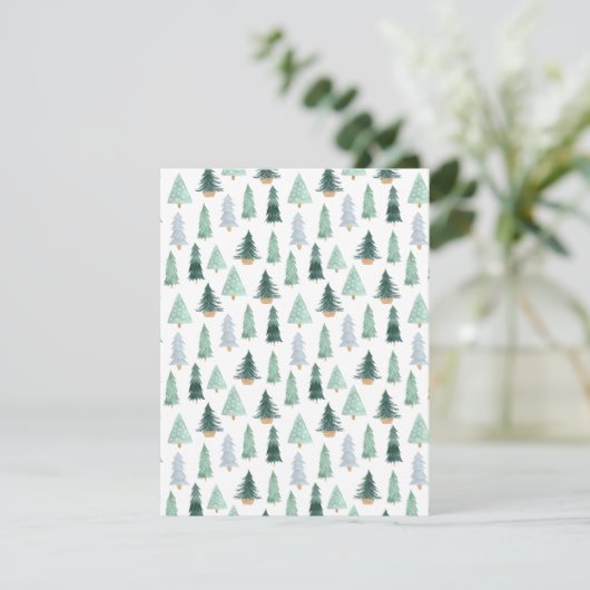 Postcard (10,8 x 14 cm) - Christmas Trees (Stehend Vorderseite)