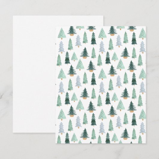 Postcard (10,8 x 14 cm) - Christmas Trees (Vorne/Hinten)
