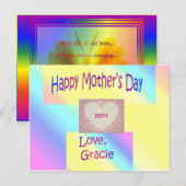 POSTCARD 14.05.03.07.01.MÜTTERTAG POSTKARTE (Vorne/Hinten)