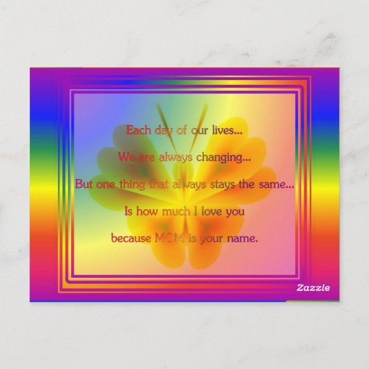 POSTCARD 14.05.03.07.01.MÜTTERTAG POSTKARTE (Rückseite)