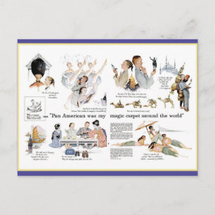 Postcard - 1956 PanAmerican Airways Magazin ad. Postkarte