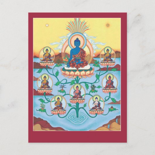 POSTCARD 8 Medizin Buddhas Postkarte (Vorderseite)