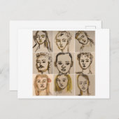 Postcard-: 9 faces Number 2 Horizantal Postkarte (Vorne/Hinten)