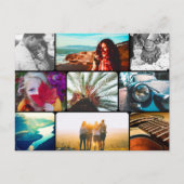 Postcard 9 Fotovorlage - gerundete Frame Collage Postkarte (Vorderseite)