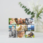 Postcard 9 Fotovorlage - gerundete Frame Collage Postkarte (Stehend Vorderseite)